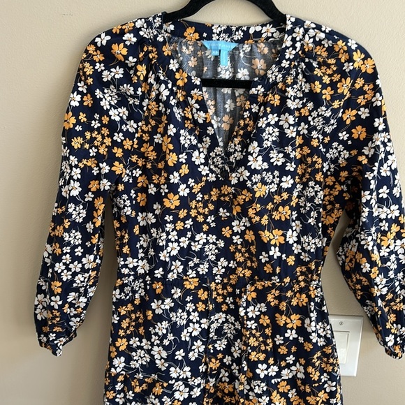 Draper James Lucinda Popover Dress Fall Fields Size XS - Picture 2 of 10